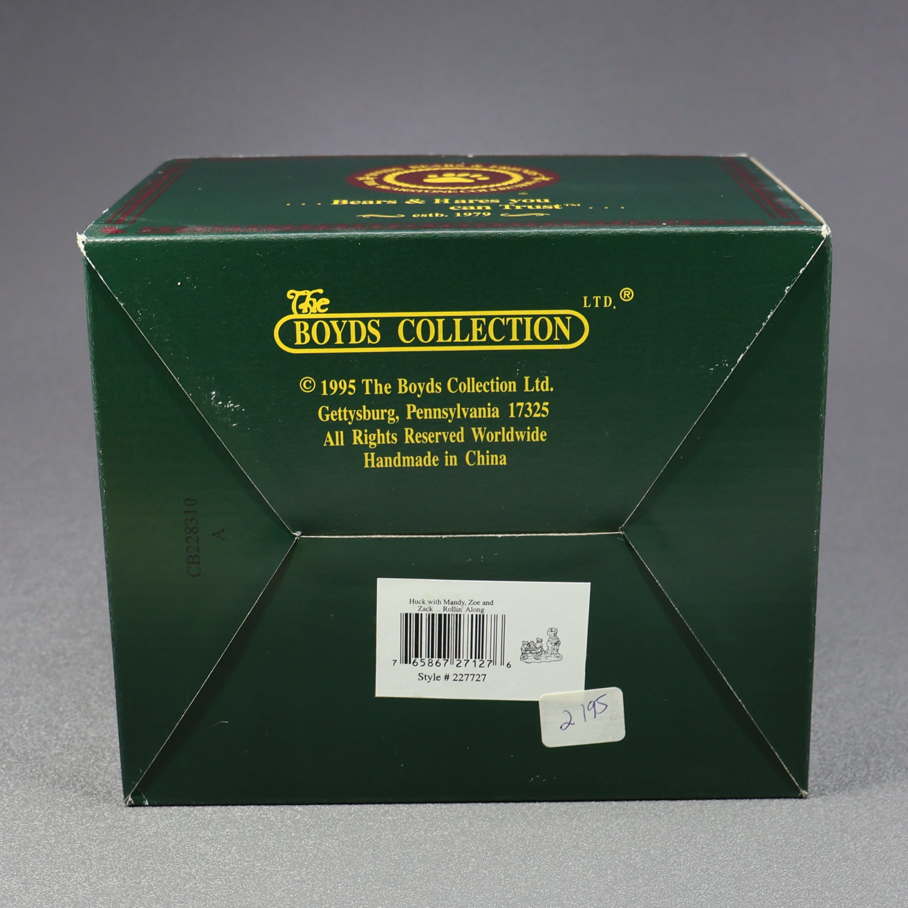Boyds Bearstones Rollin Along 227727-Figurine-Oakview Collectibles