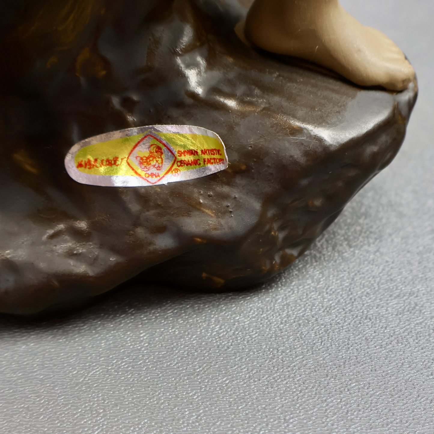 Shiwan Chinese Mudman Figurine Men Fishing Lot of 2-Figurine-Oakview Collectibles