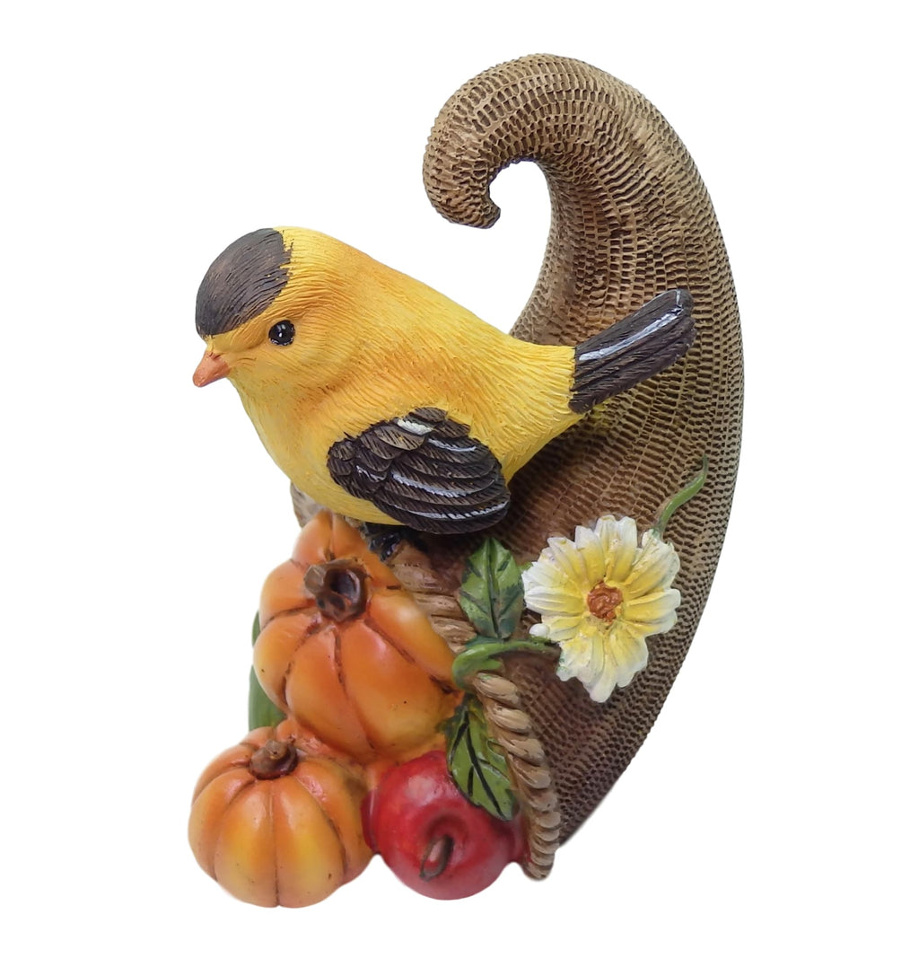 Darice Cornucopia With Goldfinch Figurine-Figurine-Oakview Collectibles