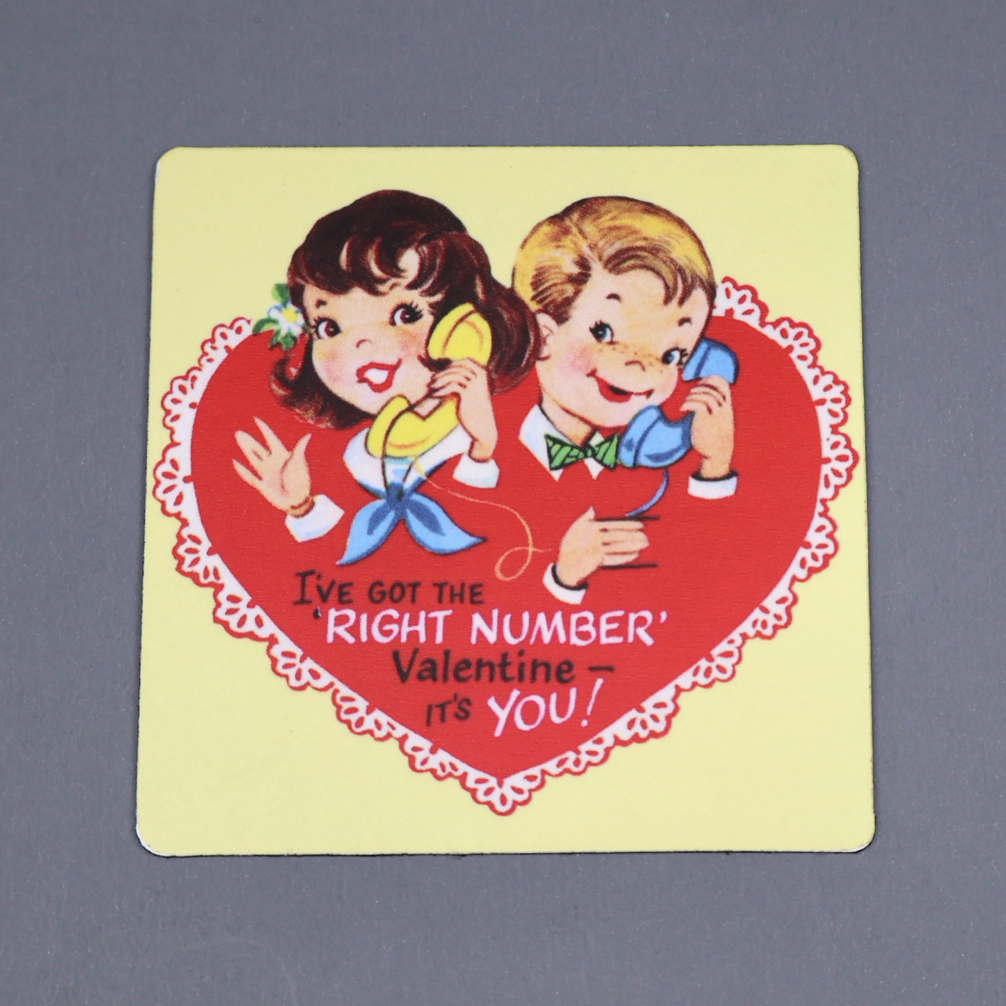 Valentines Day Vintage Style Children 3x3 Magnet Set of 4-Magnet-Oakview Collectibles