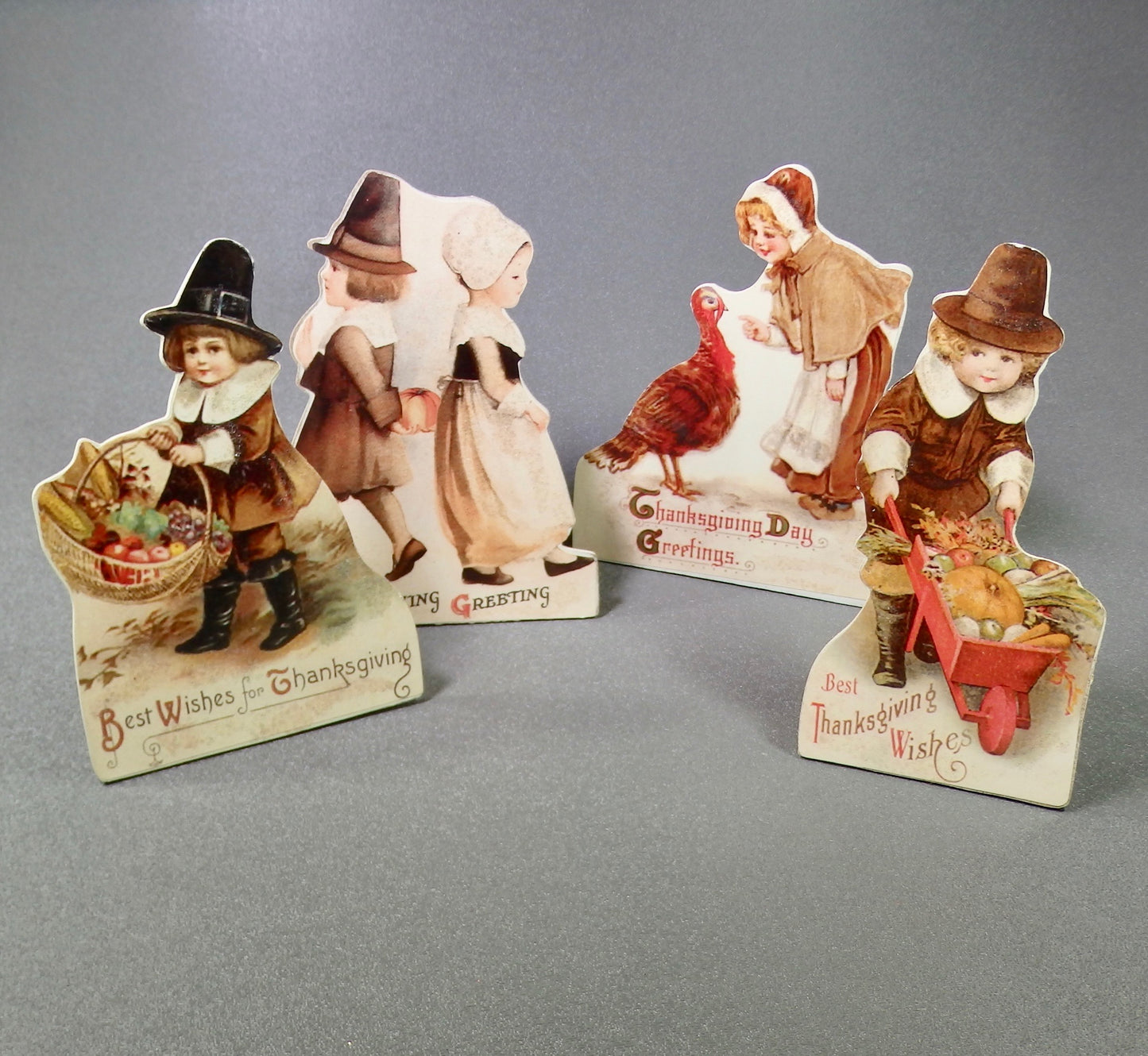 Bethany Lowe Thanksgiving Dummy Board Set of 4-Dummy Board-Oakview Collectibles