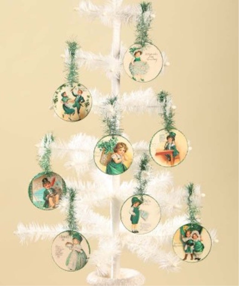 Bethany Lowe St Patricks Day Disc Ornaments Set of 8-Ornament-Oakview Collectibles