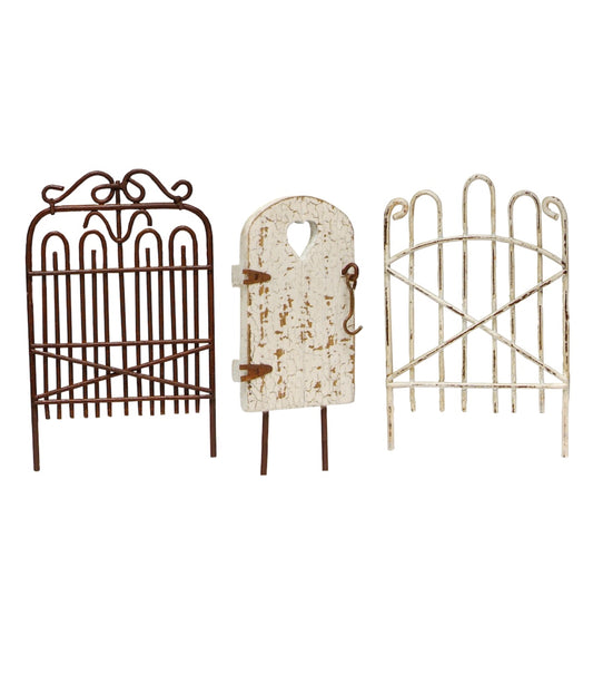 PBK Tiny Garden Gates Set of 3-Fairy Garden-Oakview Collectibles