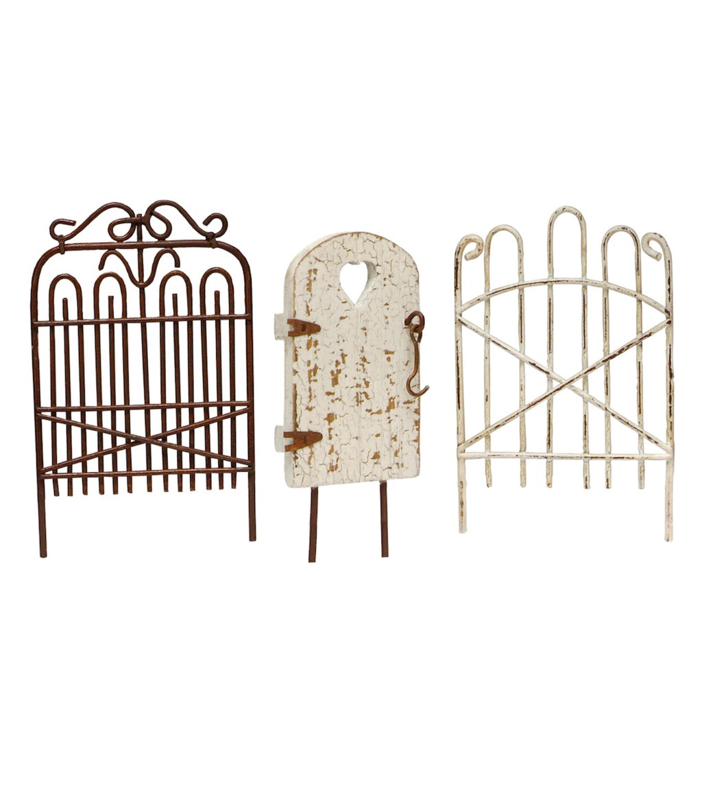 PBK Tiny Garden Gates Set of 3-Fairy Garden-Oakview Collectibles