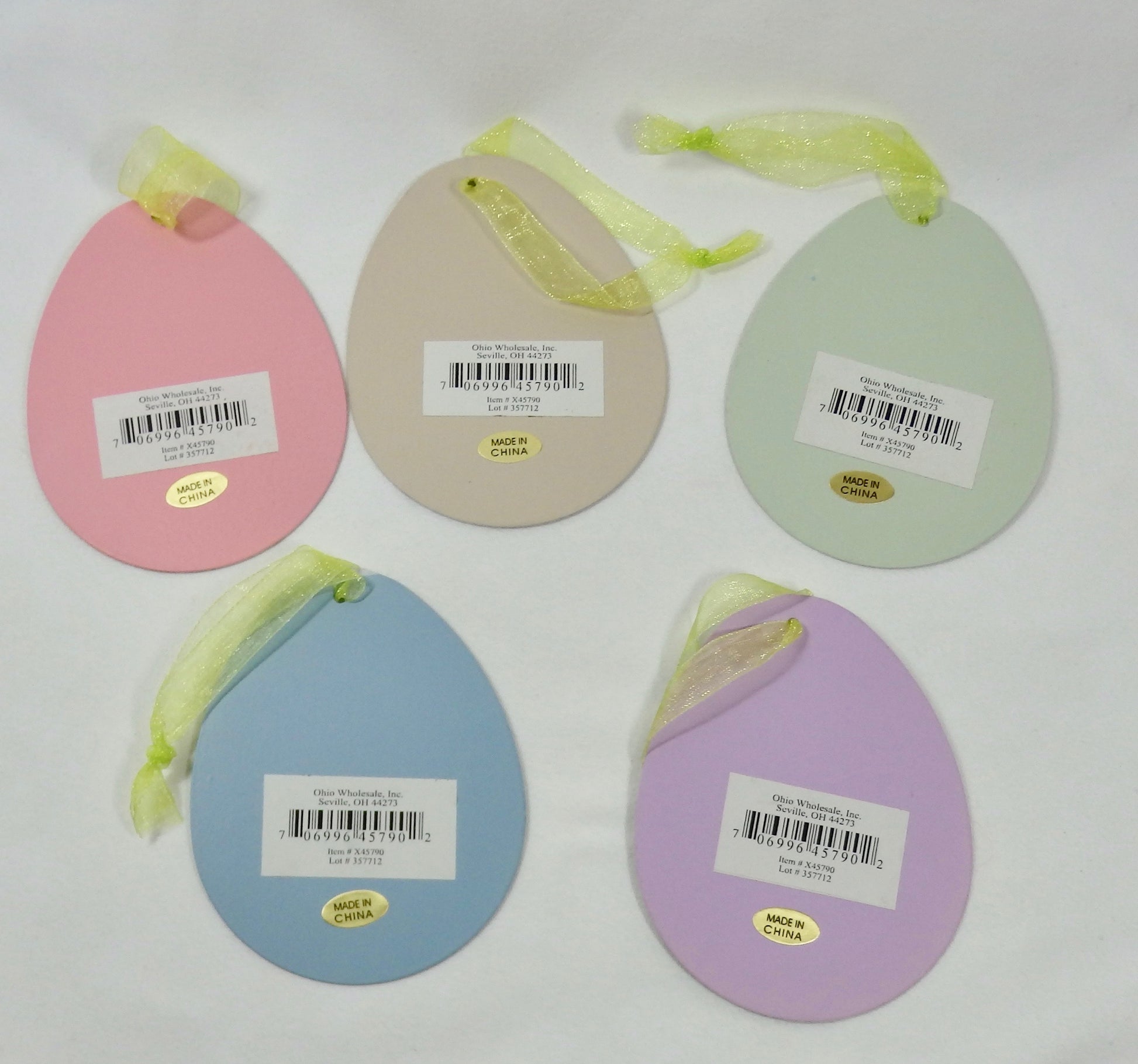 Vintage Easter Egg Floral Ornament Set of 5-Ornament-Oakview Collectibles