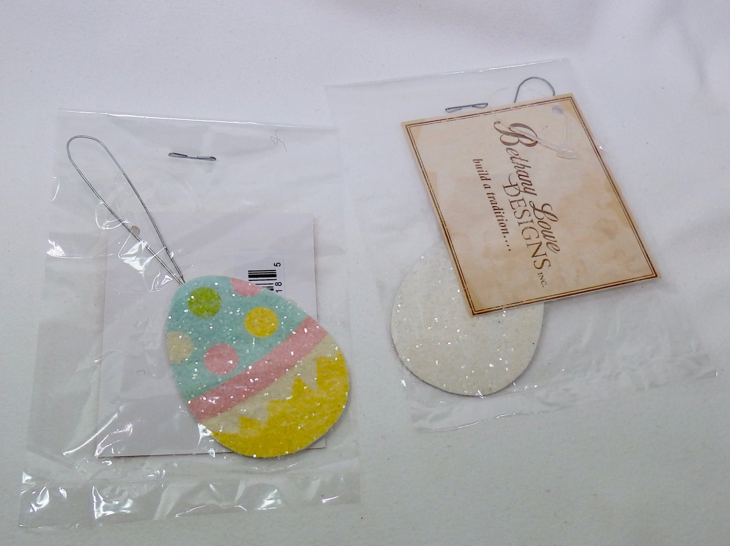 Bethany Lowe Polka Dot Tin Easter Egg Ornament Set of 6-Ornament-Oakview Collectibles