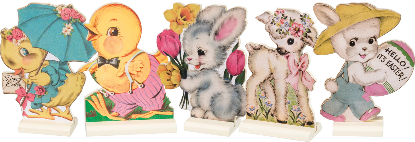 Primitives By Kathy Retro Easter Stand Ups Set of 5-Dummy Boards-Oakview Collectibles