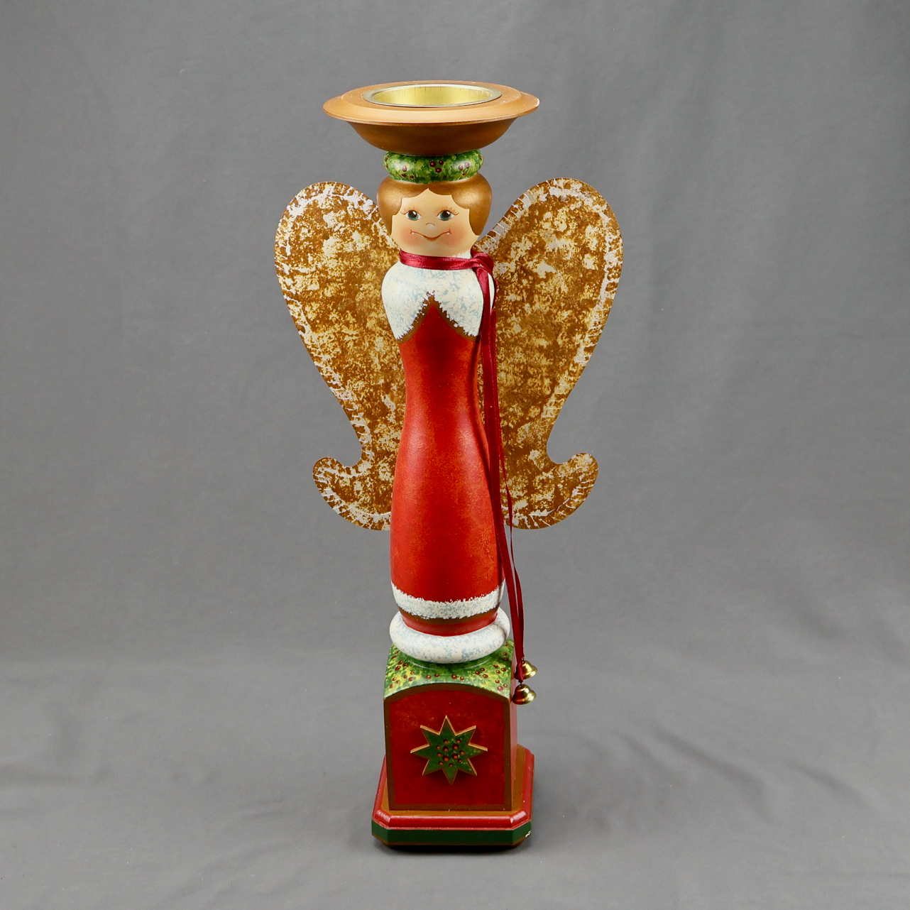 Kathe Wohlfahrt Advent Candleholder Christmas Angel 17 Inch-Candle Decor-Oakview Collectibles