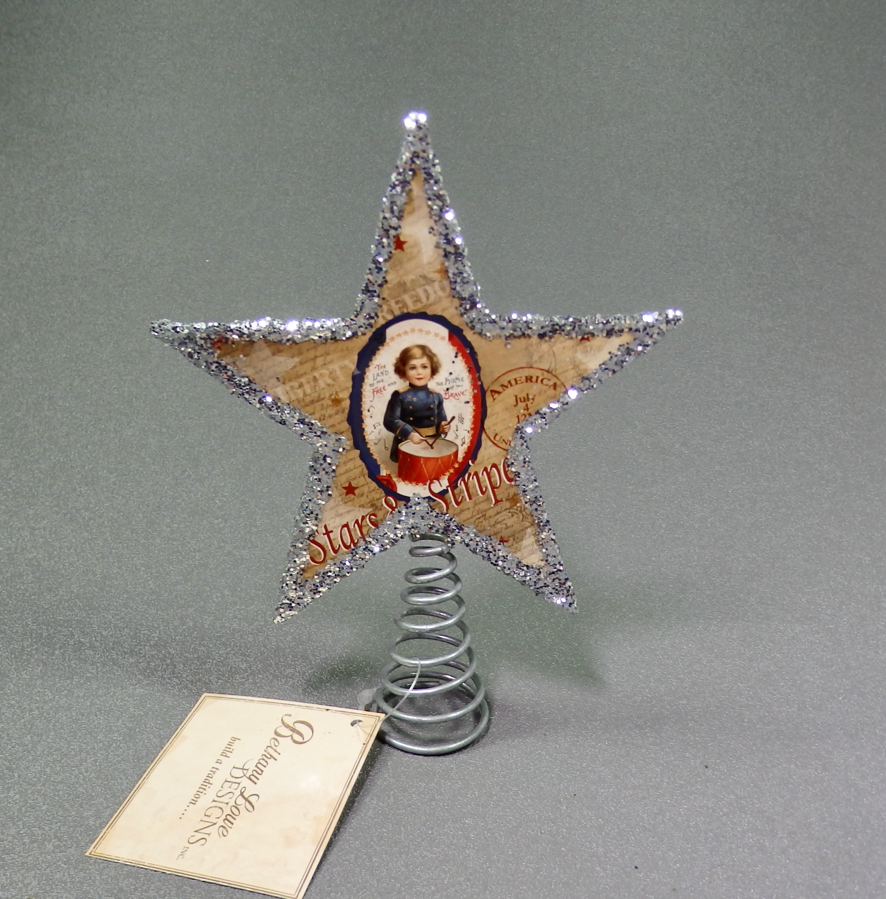 Bethany Lowe Americana Star Tree Topper-Tree Topper-Oakview Collectibles