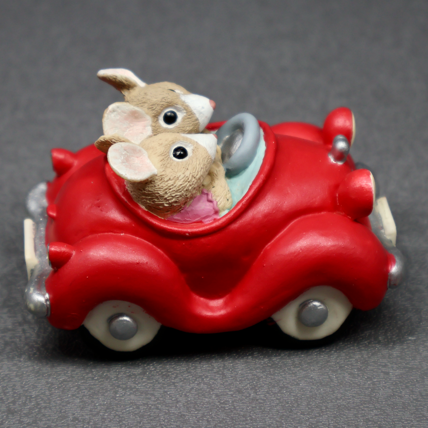 Hallmark Mice In Red Car Tender Touches Figurine-Figurine-Oakview Collectibles