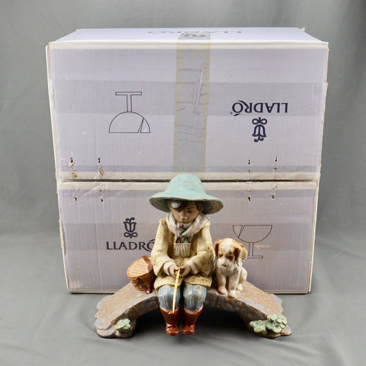 Lladro The Old Fishing Hole Gres Figurine 2237-Figurine-Oakview Collectibles