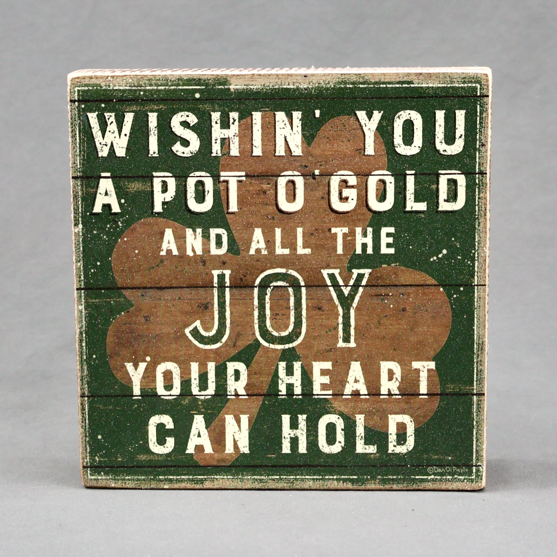 Primitives By Kathy Wishin You A Pot of Gold Box Sign-Box Sign-Oakview Collectibles
