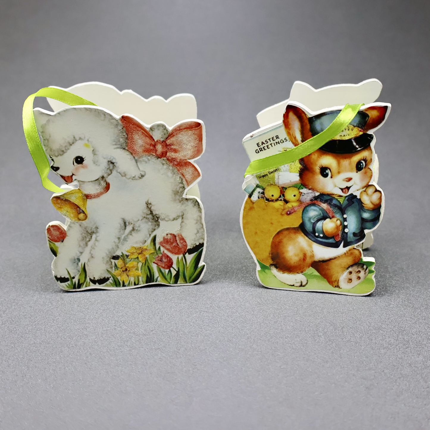 Bethany Lowe Retro Easter Bucket - Lamb & Bunny-Bucket-Oakview Collectibles