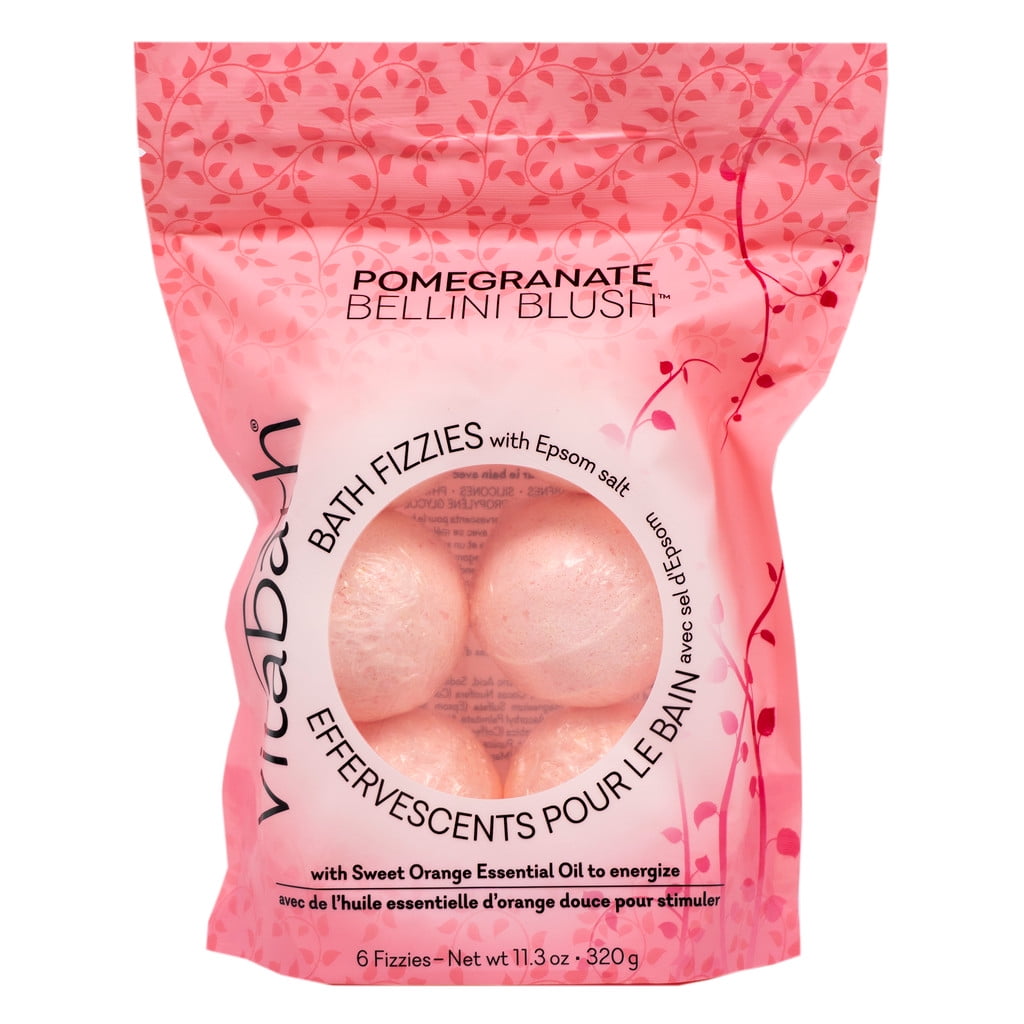 Vitbath Pomegranate Bellini Blush Bath Fizzies 11.3 oz-Bath-Oakview Collectibles