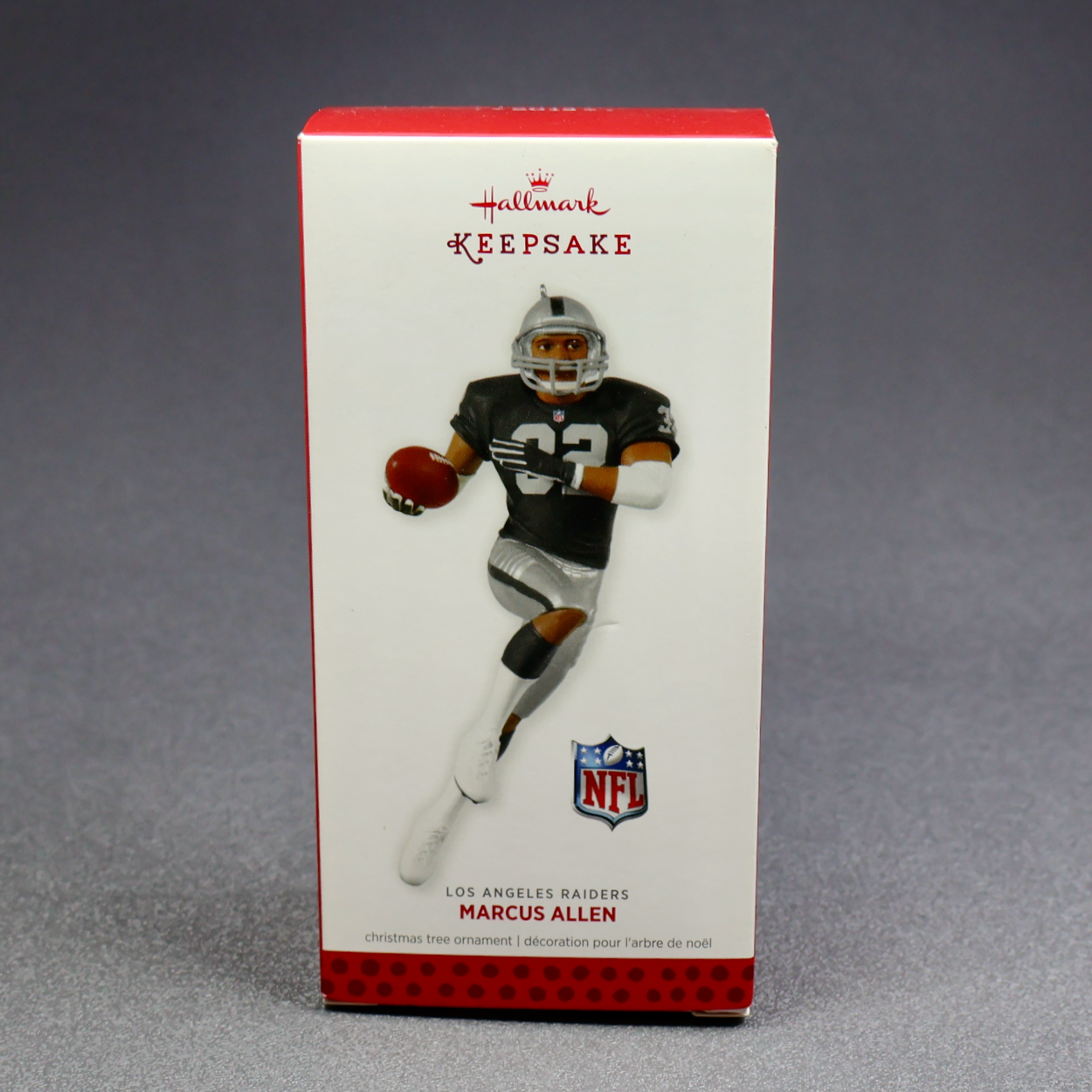 Hallmark 2013 Football Legends Complement - Marcus Allen, LA Raiders-Ornament-Oakview Collectibles