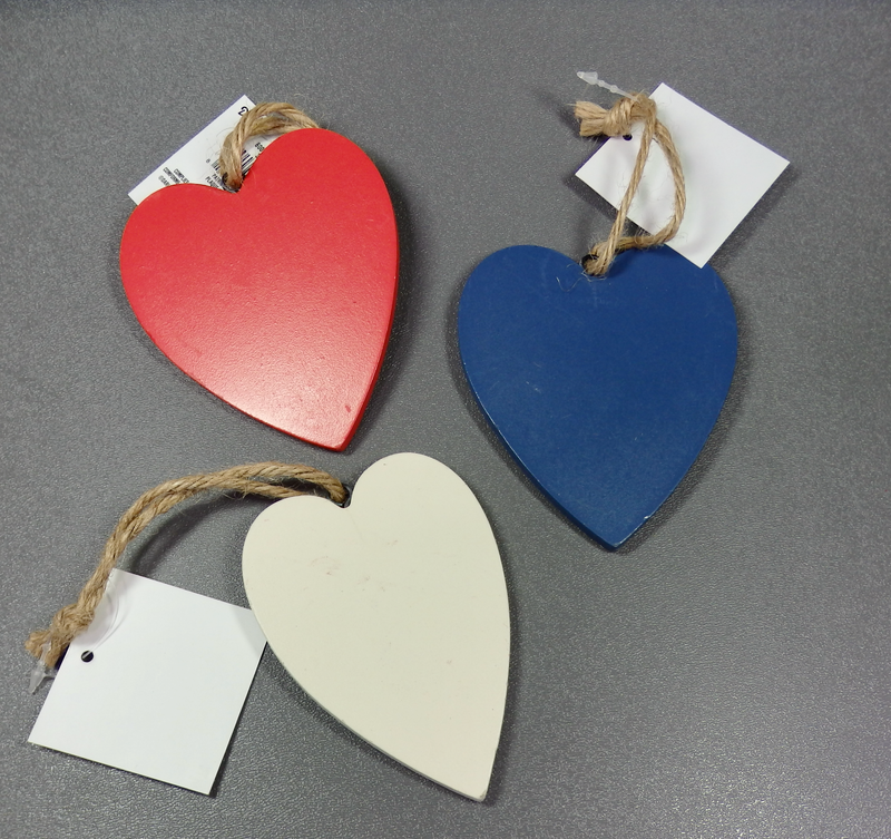 Patriotic Heart Ornament Set of 3-Ornament-Oakview Collectibles