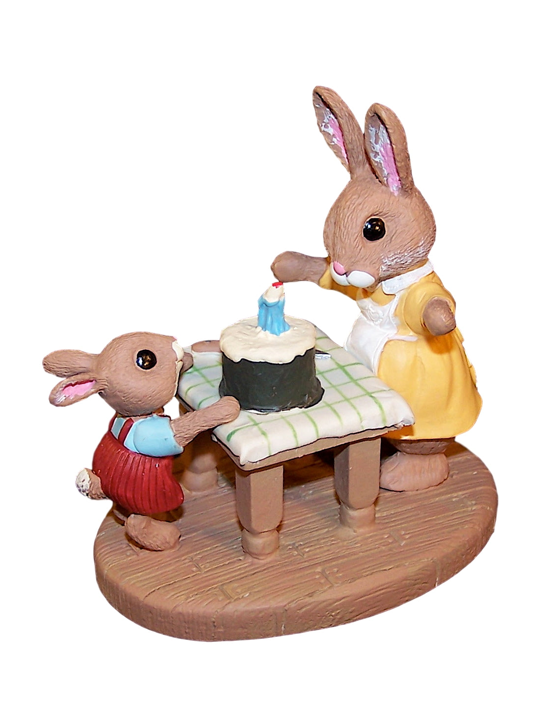 Hallmark Tender Touches Rabbits With Cake-Figurine-Oakview Collectibles