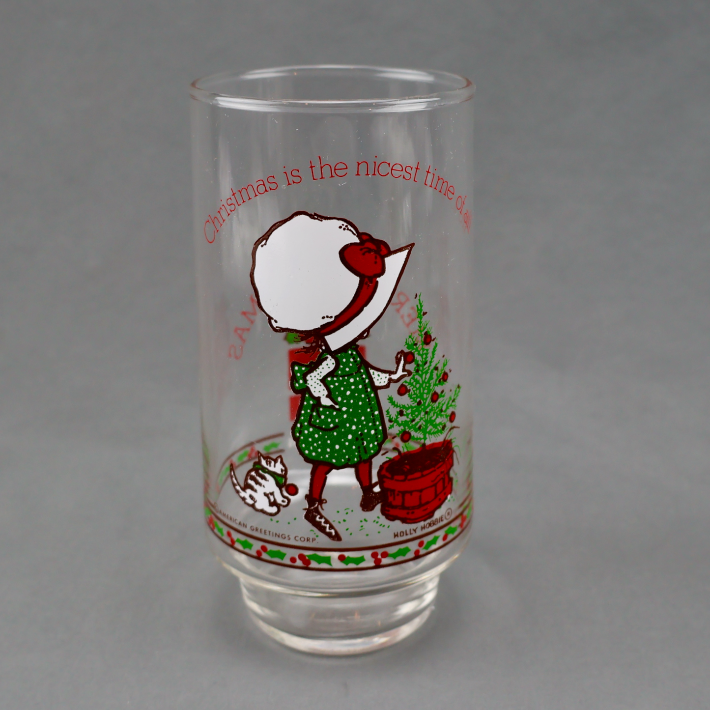 Holly Hobbie Coca-Cola Christmas Glasses Set of 6-Glassware-Oakview Collectibles