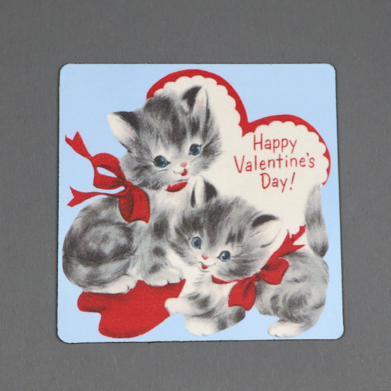 Valentines Day Vintage Style Kittens and Puppies 3x3 Magnet Set of 4-Magnet-Oakview Collectibles