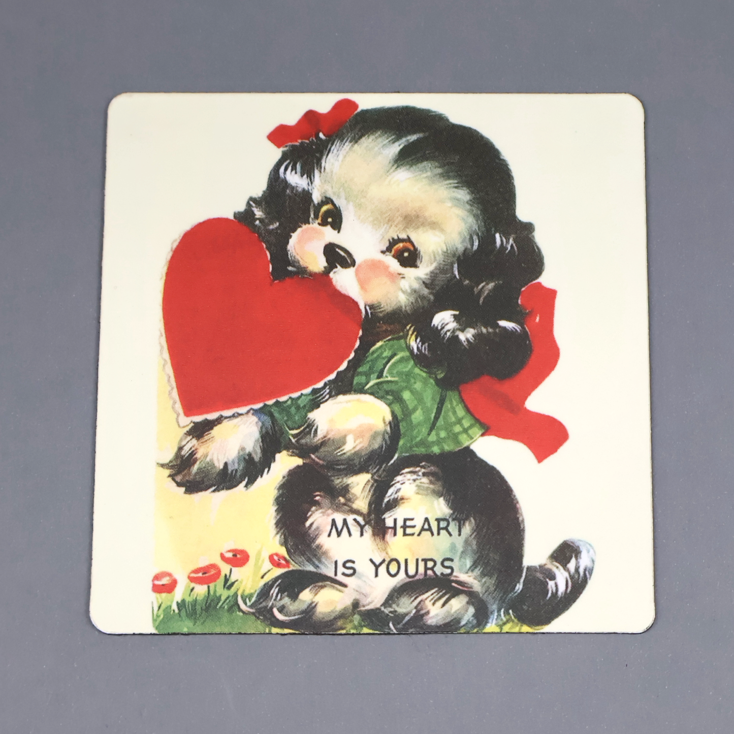 Valentines Day Vintage Style Kittens and Puppies 3x3 Magnet Set of 4-Magnet-Oakview Collectibles