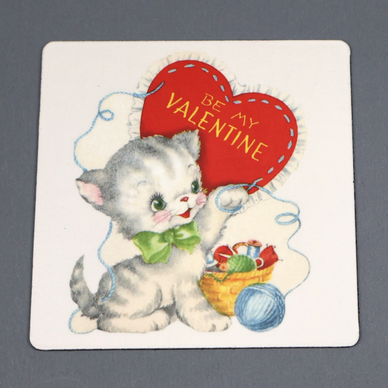 Valentines Day Vintage Style Kittens and Puppies 3x3 Magnet Set of 4-Magnet-Oakview Collectibles