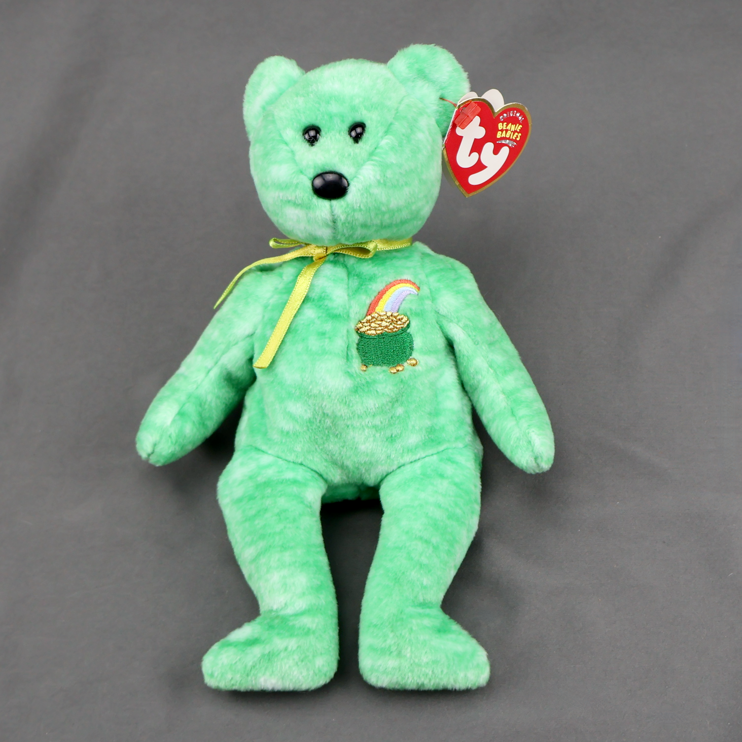Lot of 3 St Patricks Irish Green Teddy Bears Ty Beanie Baby Russ-Plush-Oakview Collectibles
