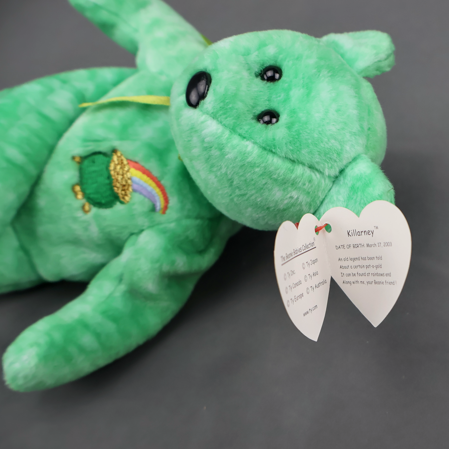 Lot of 3 St Patricks Irish Green Teddy Bears Ty Beanie Baby Russ-Plush-Oakview Collectibles