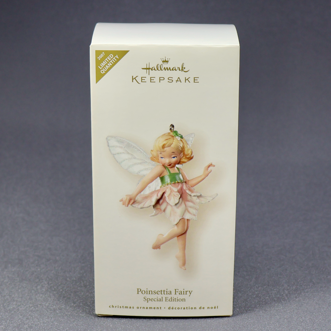 Hallmark 2007 Fairy Messengers SE - Poinsettia Fairy Repaint-Ornament-Oakview Collectibles