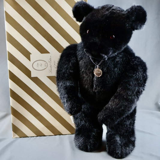 Little Folk Soft Toys Sebastian Bear Black 22 in Plush-Teddy Bear-Oakview Collectibles