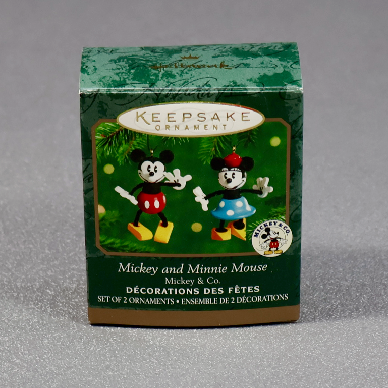 Hallmark 2000 Mickey and Minnie Mouse - Miniature-Ornament-Oakview Collectibles