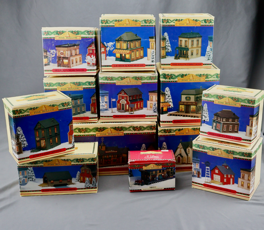 Enesco Pine Hollow Village Lot of 13-Christmas Village-Oakview Collectibles