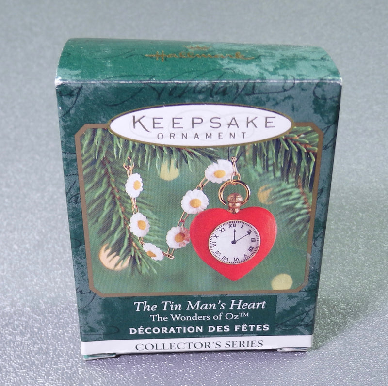 Hallmark 2000 The Wonders of Oz #3 Tin Mans Heart - Miniature-Ornament-Oakview Collectibles