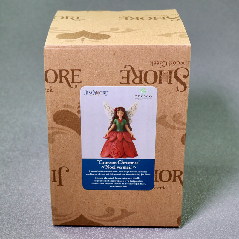 Jim Shore Poinsettia Fairy 6011857 Crimson Christmas-Figurine-Oakview Collectibles