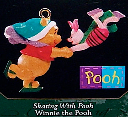 Hallmark 1999 Skating With Pooh - Miniature-Miniature Ornaments Hallmark-Oakview Collectibles