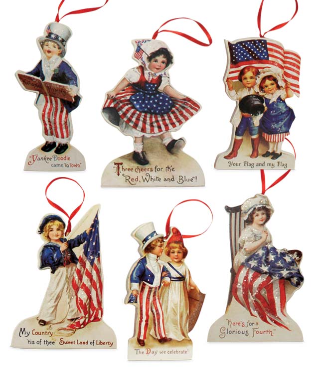 Bethany Lowe Americana Die Cut Ornament 6pc Set-Ornament-Oakview Collectibles