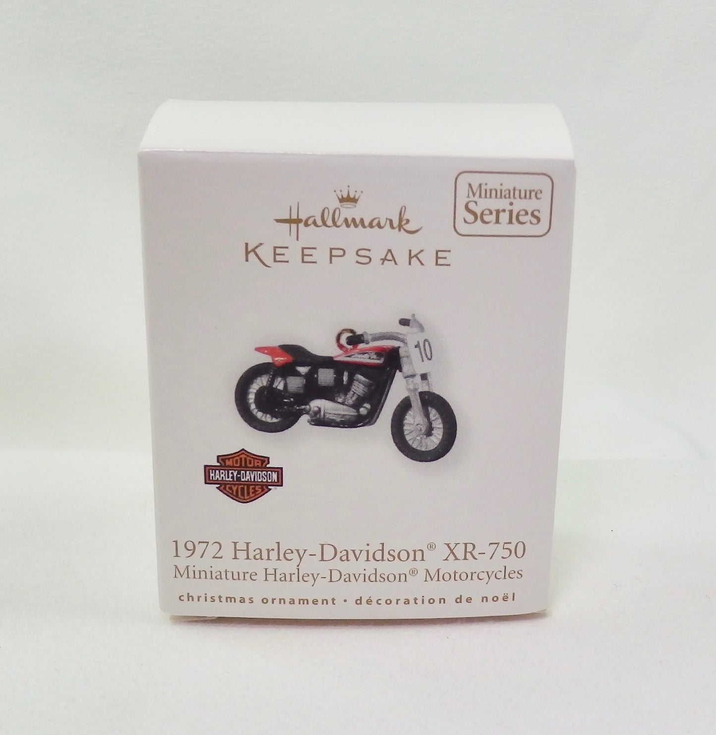 Hallmark 2010 Miniature Harley Davidson Motorcycles #12 XR-750 - Miniature-Ornament-Oakview Collectibles