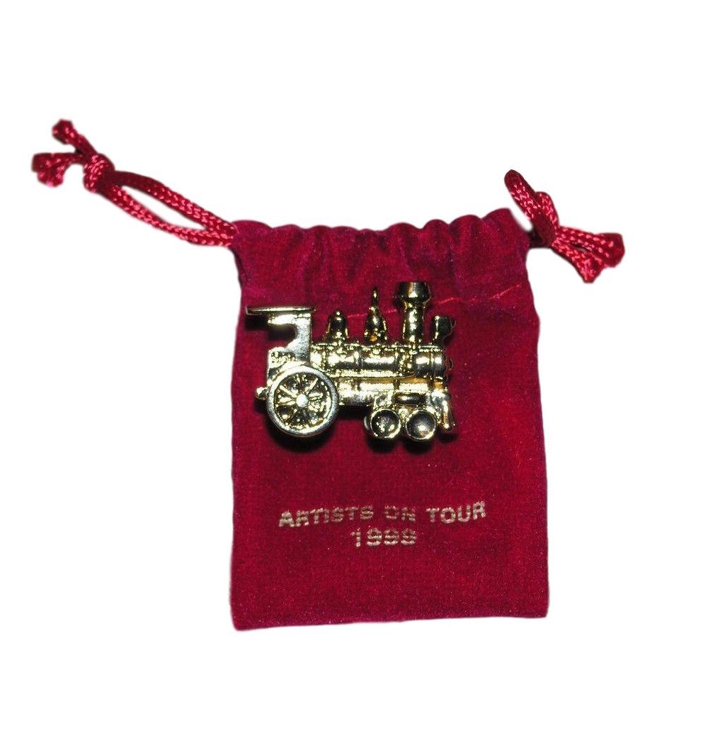 Hallmark 1999 Gold Locomotive, Artists on Tour - Miniature-Miniature Ornaments Hallmark-Oakview Collectibles