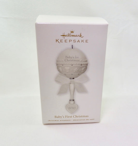 Hallmark 2010 Babys First Christmas - Rattle-Ornament-Oakview Collectibles