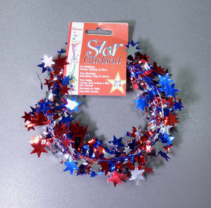 Darice Star Garland 20 Feet Each - 3 Pcs Total 60 Feet-Garland-Oakview Collectibles