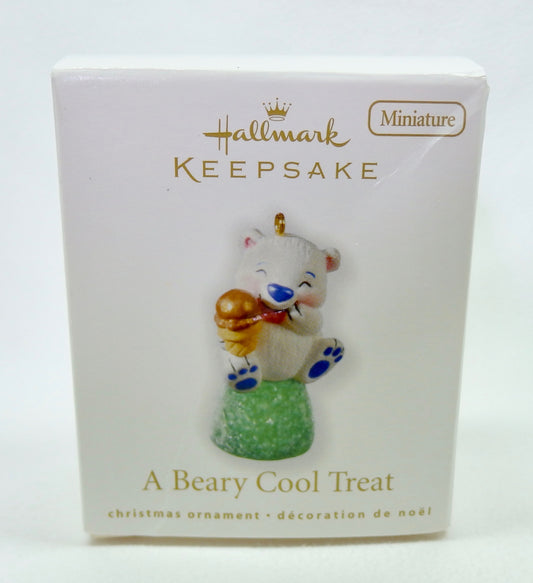 Hallmark 2010 A Beary Cool Treat - Miniature-Ornament-Oakview Collectibles