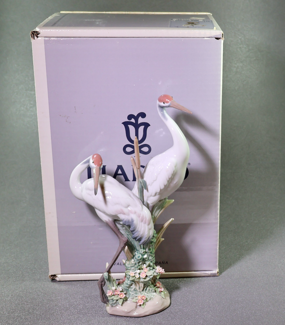 Lladro Courting Cranes 1611-Figurine-Oakview Collectibles