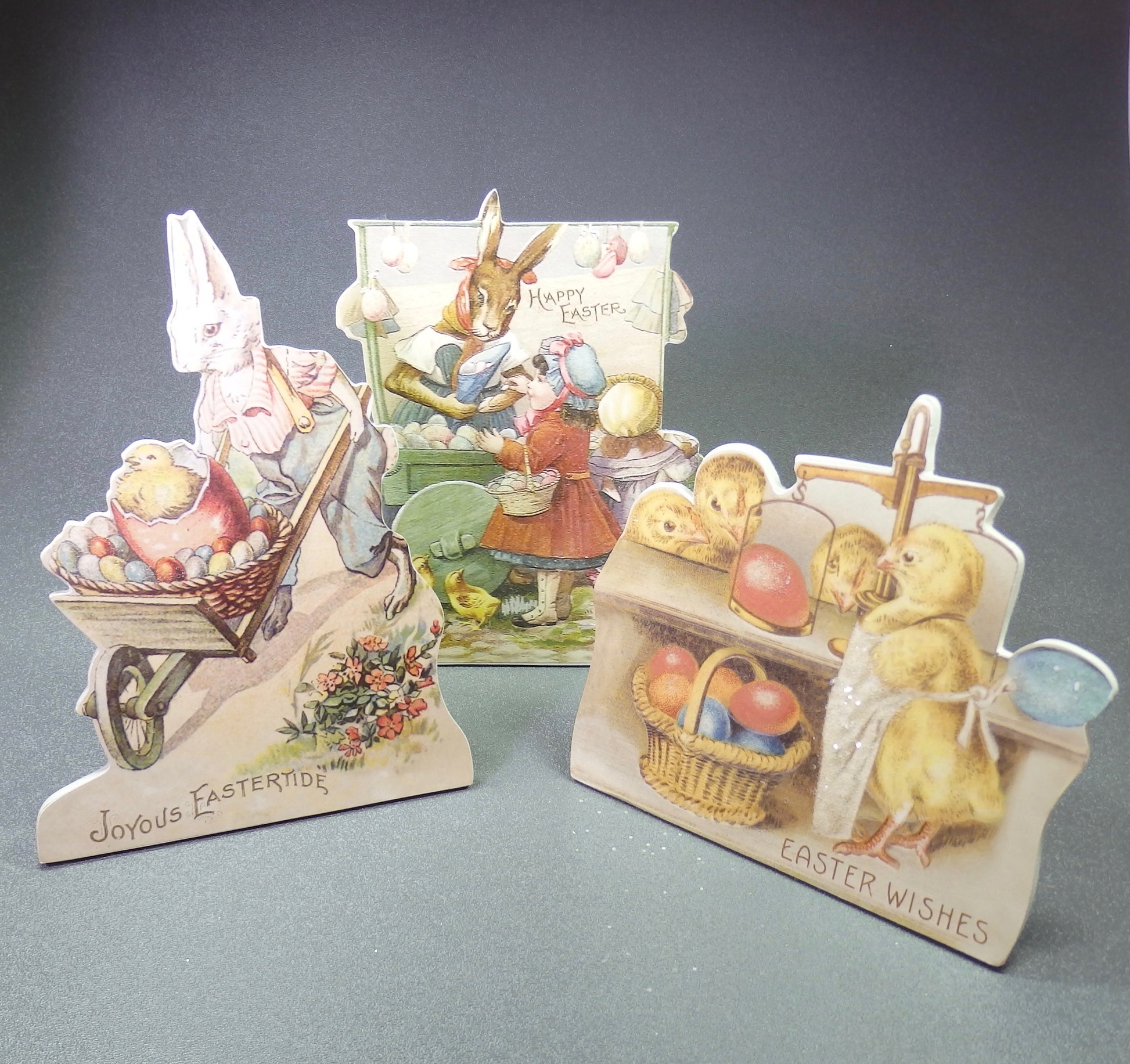 Bethany Lowe Farmers Market Easter Dummy Board Set of 3-Dummy Board-Oakview Collectibles