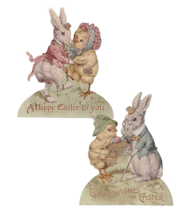 Bethany Lowe Easter Spring Friends Dummy Board Set of 2-Dummy Board-Oakview Collectibles