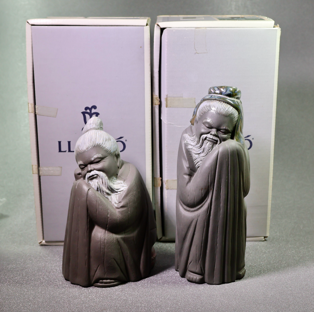 Lladro Oriental Tall Chinese 2056 & Short Chinese 2057-Figurine-Oakview Collectibles