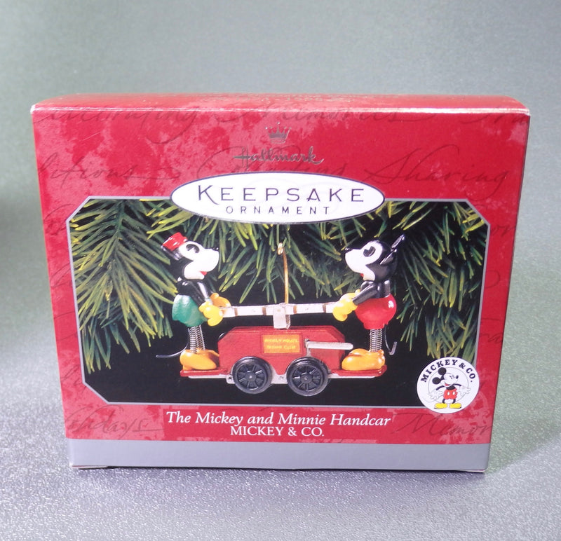 Hallmark 1998 The Mickey and Minnie Handcar-Ornament-Oakview Collectibles
