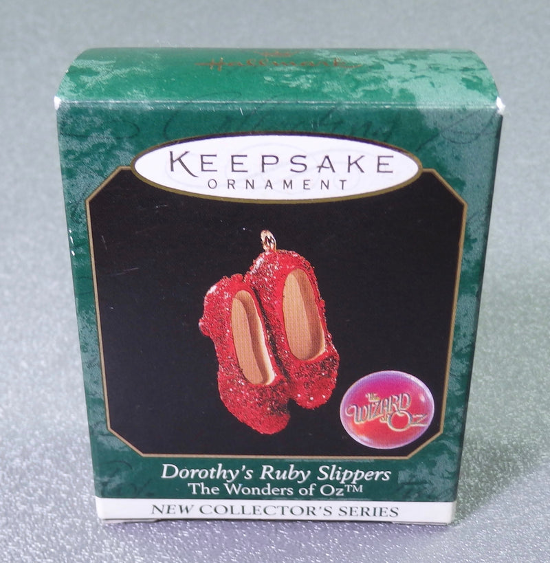 Hallmark 1999 The Wonders of Oz #1 Ruby Slippers - Miniature-Ornament-Oakview Collectibles