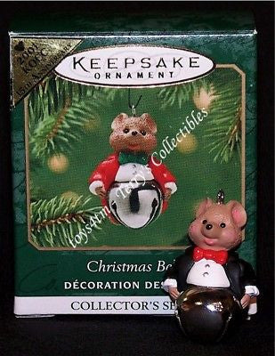 Hallmark 2001 Christmas Bells Colorway Mouse Miniature Ornament QXM5254C-Ornament-Oakview Collectibles