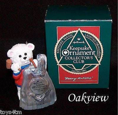 Hallmark 1991 Beary Artistic - Club-Ornament-Oakview Collectibles