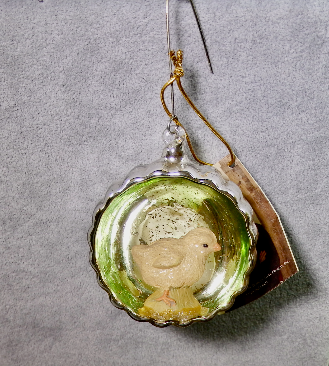 Bethany Lowe Vintage Style Glass Easter Indent Ornament - Chick-Ornament-Oakview Collectibles