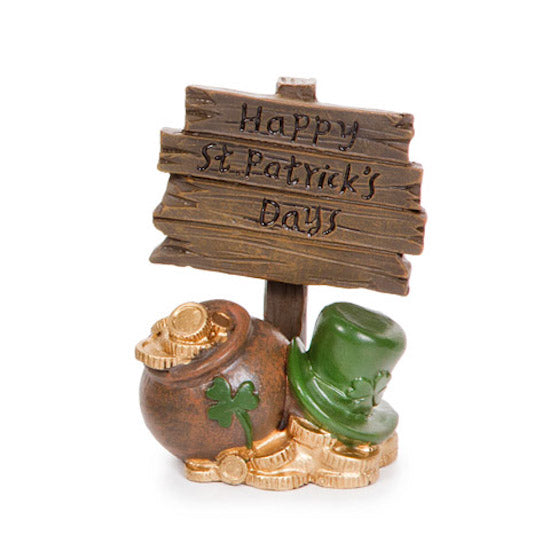 Miniature Fairy Garden St Patricks Day Sign-Fairy Garden-Oakview Collectibles